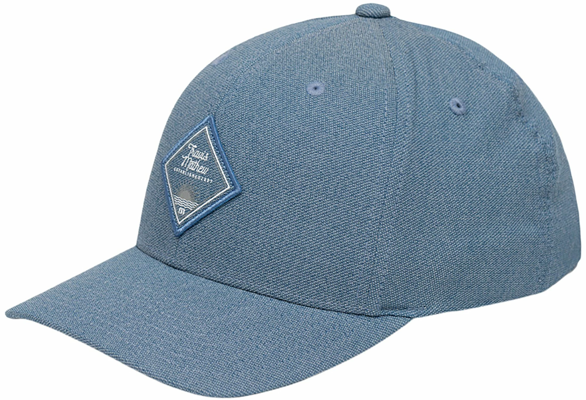 TravisMathew Men's Belly Flop Golf Hat For Men Heather Blue Sapphire 5 TravisMathew Men's Belly Flop Golf Hat For Men Heather Blue Sapphire - Image 3