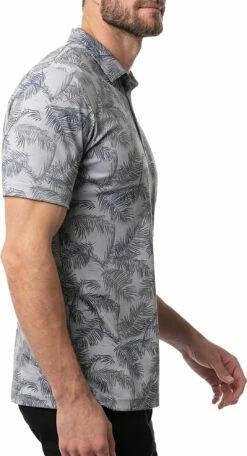 TravisMathew Men's Bamboo Fences Golf Polo For Men Heather Grey -TravisMathew Sales Store unnamed file 729