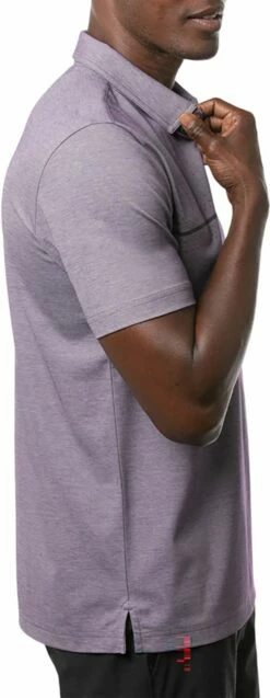 TravisMathew Men's Aboat Time Golf Polo For Men Heather Mulled Grape -TravisMathew Sales Store unnamed file 749