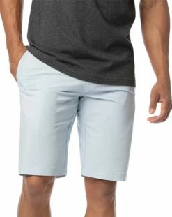 TravisMathew Men's Take Off Golf Shorts For Men Heather Light Blue