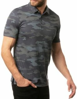 TravisMathew Men's Heater Camo Golf Polo For Men Gray -TravisMathew Sales Store unnamed file 782
