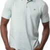 TravisMathew Men's O Line Golf Polo For Men Heather Airy Blue
