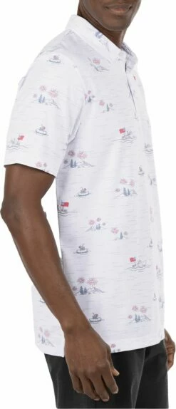 TravisMathew Men's Lake Break Golf Polo For Men White -TravisMathew Sales Store unnamed file 81