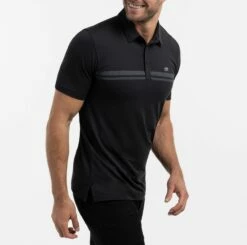 TravisMathew Men's Pride And Joy Golf Polo For Men Black -TravisMathew Sales Store unnamed file 813