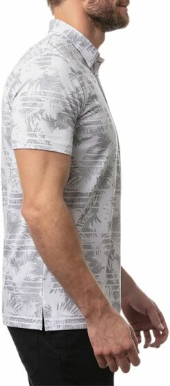 TravisMathew Men's Seaside Blue Golf Polo For Men White -TravisMathew Sales Store unnamed file 825