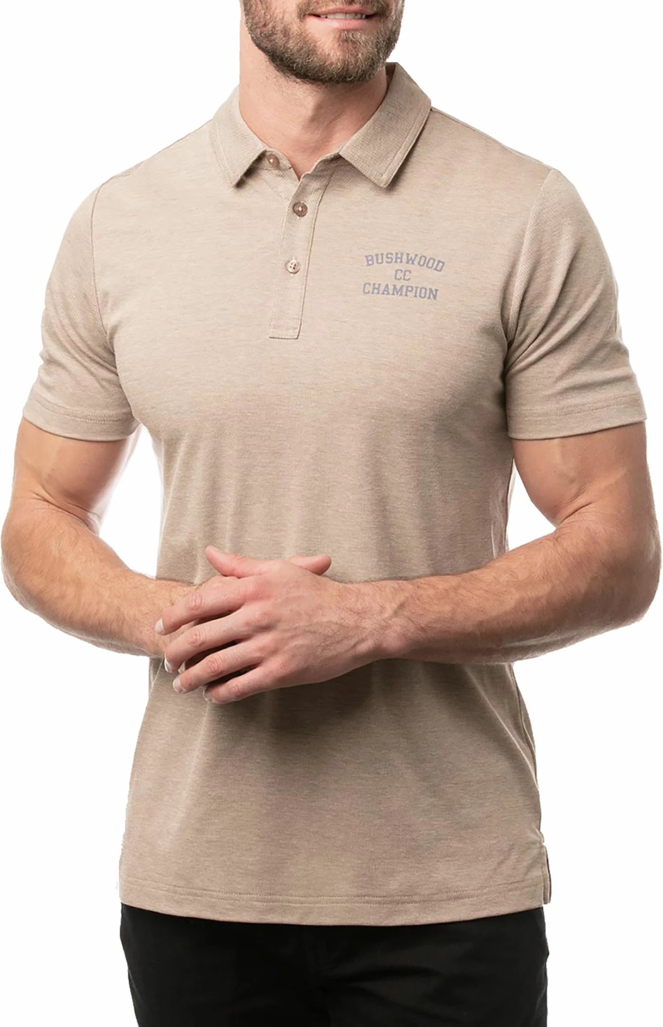 TravisMathew Men's Connect The Dots Golf Polo For Men Heather Portabella 3 TravisMathew Men's Connect The Dots Golf Polo For Men Heather Portabella