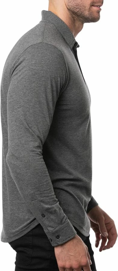 TravisMathew Men's Beginner's Luck Golf Polo For Men Heather Dark Grey 5 TravisMathew Men's Beginner's Luck Golf Polo For Men Heather Dark Grey - Image 3