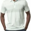 TravisMathew Men's Infinite Wishes Golf Polo For Men Heather Neptune Green