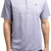 TravisMathew Men's Good Good Golf Polo For Men Heather Purple Sage