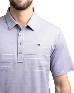 TravisMathew Men's Good Good Golf Polo For Men Heather Purple Sage -TravisMathew Sales Store unnamed file 907