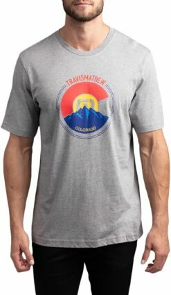 TravisMathew Men's Thin Air Golf T-Shirt For Men Heather Grey