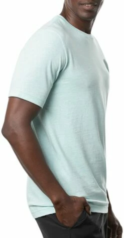 TravisMathew Men's Shot Glass Short Sleeve Golf T-Shirt For Men Heather Petit Four -TravisMathew Sales Store unnamed file 964