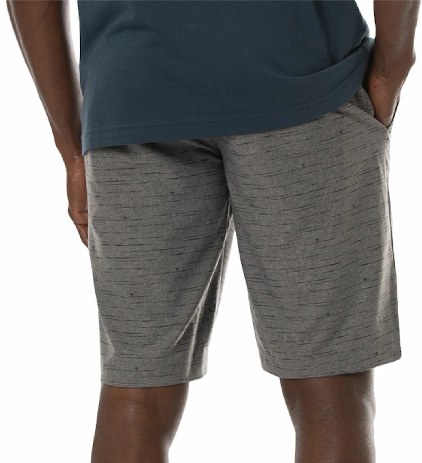 TravisMathew Men's Alone Time Hybrid Golf Shorts For Men Heather Grey Pinstripe 4 TravisMathew Men's Alone Time Hybrid Golf Shorts For Men Heather Grey Pinstripe - Image 2