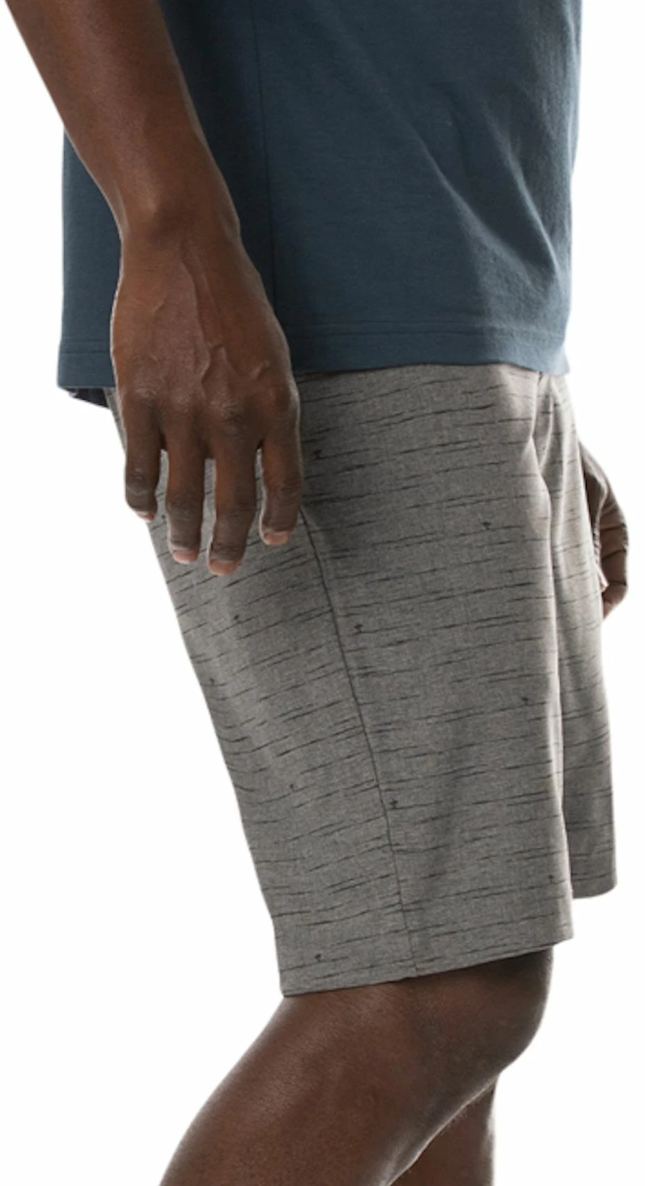 TravisMathew Men's Alone Time Hybrid Golf Shorts For Men Heather Grey Pinstripe 5 TravisMathew Men's Alone Time Hybrid Golf Shorts For Men Heather Grey Pinstripe - Image 3