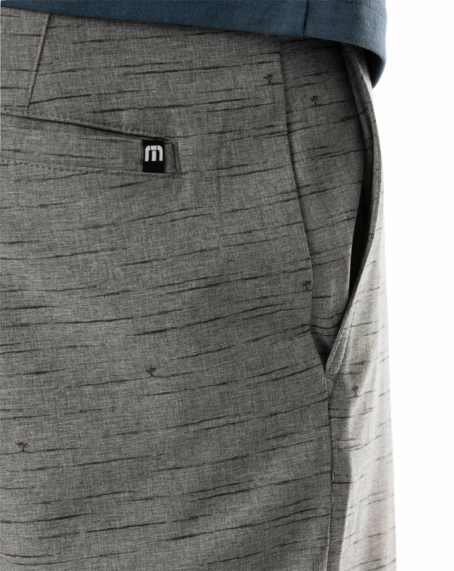 TravisMathew Men's Alone Time Hybrid Golf Shorts For Men Heather Grey Pinstripe 6 TravisMathew Men's Alone Time Hybrid Golf Shorts For Men Heather Grey Pinstripe - Image 4