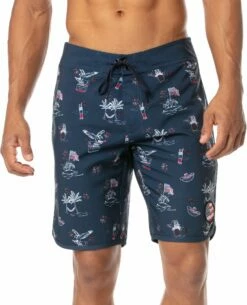 TravisMathew Men's Sweet Land Of Beer Boardshorts For Men Blue Nights